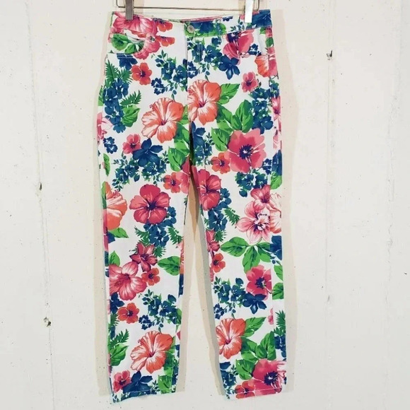 Hannah 6 multi-colored floral pants‎ - Picture 1 of 4